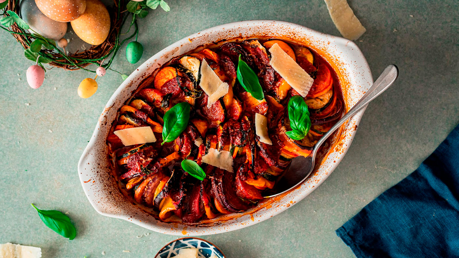 Tabuleiro de legumes no forno