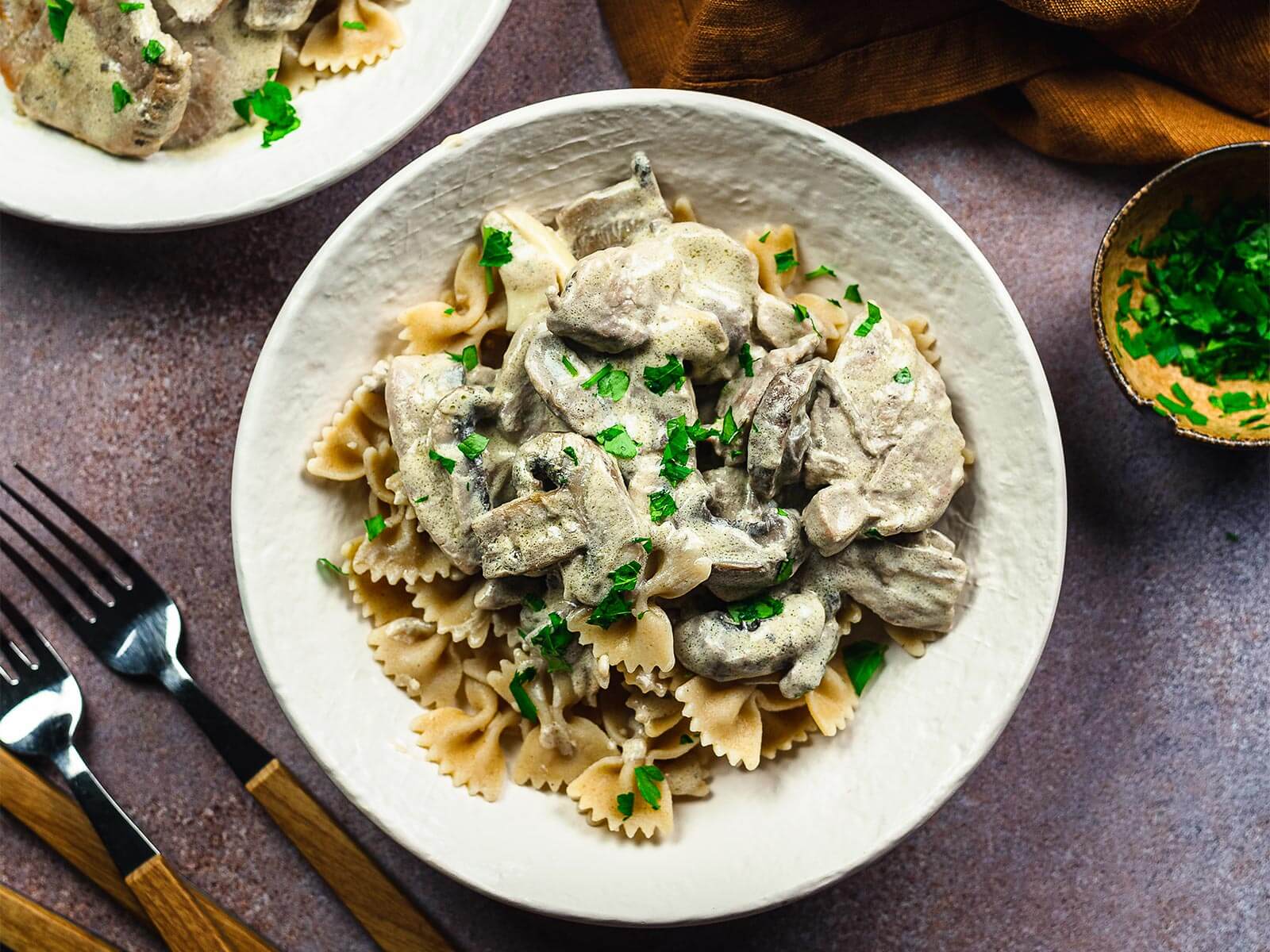 Lombinhos de Porco com Cogumelos