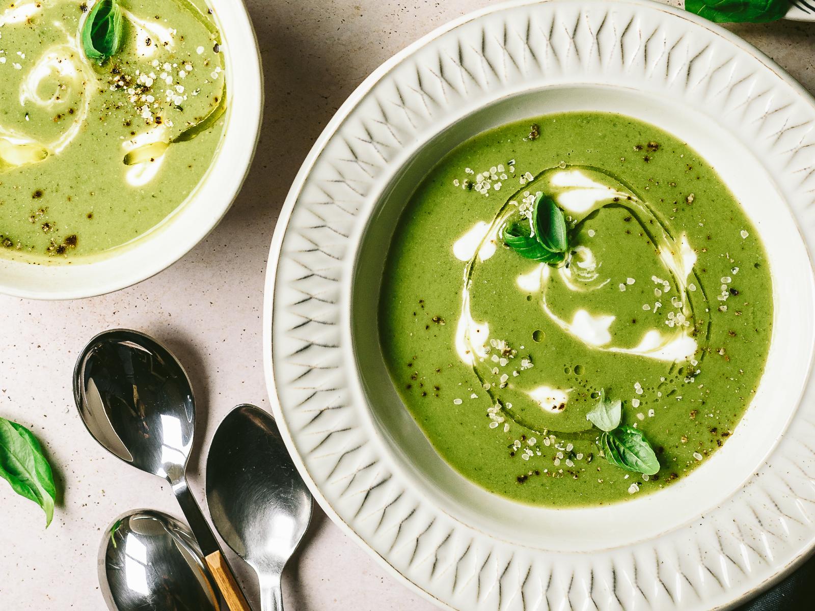Sopa de Ervilhas e Manjericão