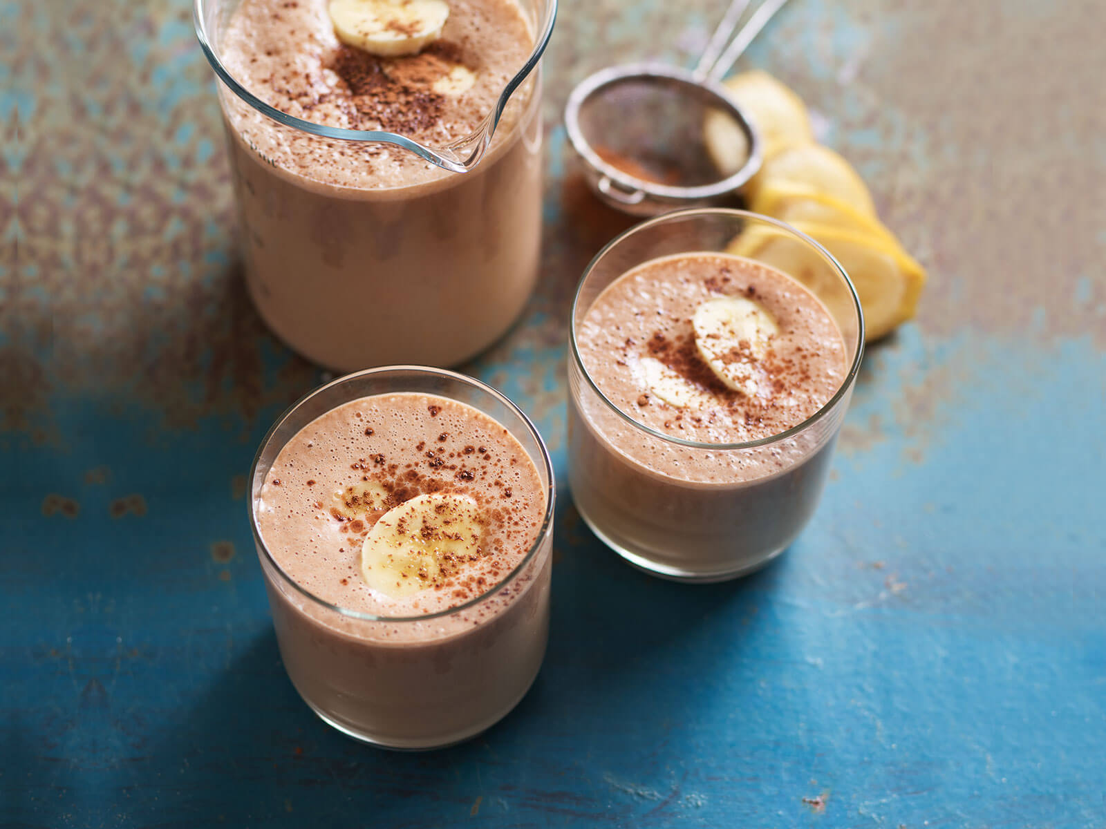 Smoothie de Banana e Bebida de Aveia